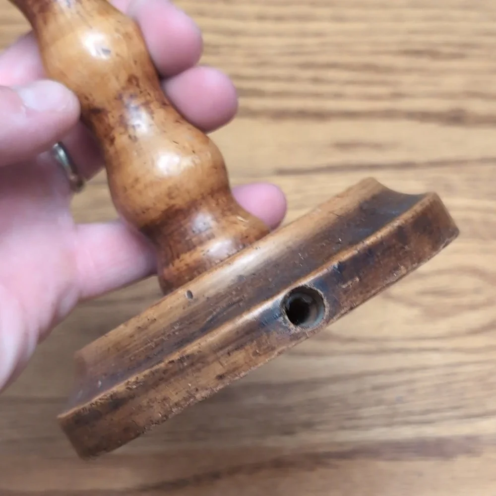 Vintage Wooden Taper Candle Holder Brown Wood Candlestick